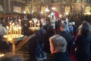 Feier des Palmsonntags in der Kirche vom Heiligen Georg