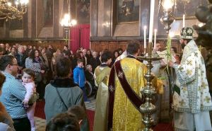 Feier des Palmsonntags in der Kirche vom Heiligen Georg